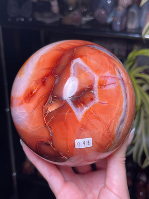 Rare XXL Peachy Carnelian “Eye” Sphere