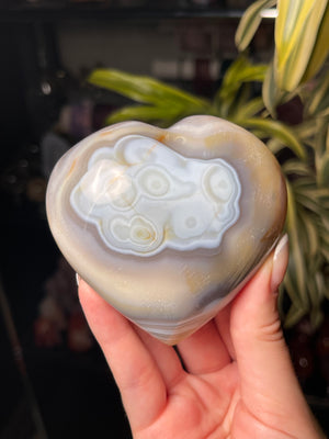 Earthy Orca Agate Orby Heart