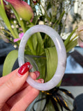 Thin Lavender x Green Jade Bangle