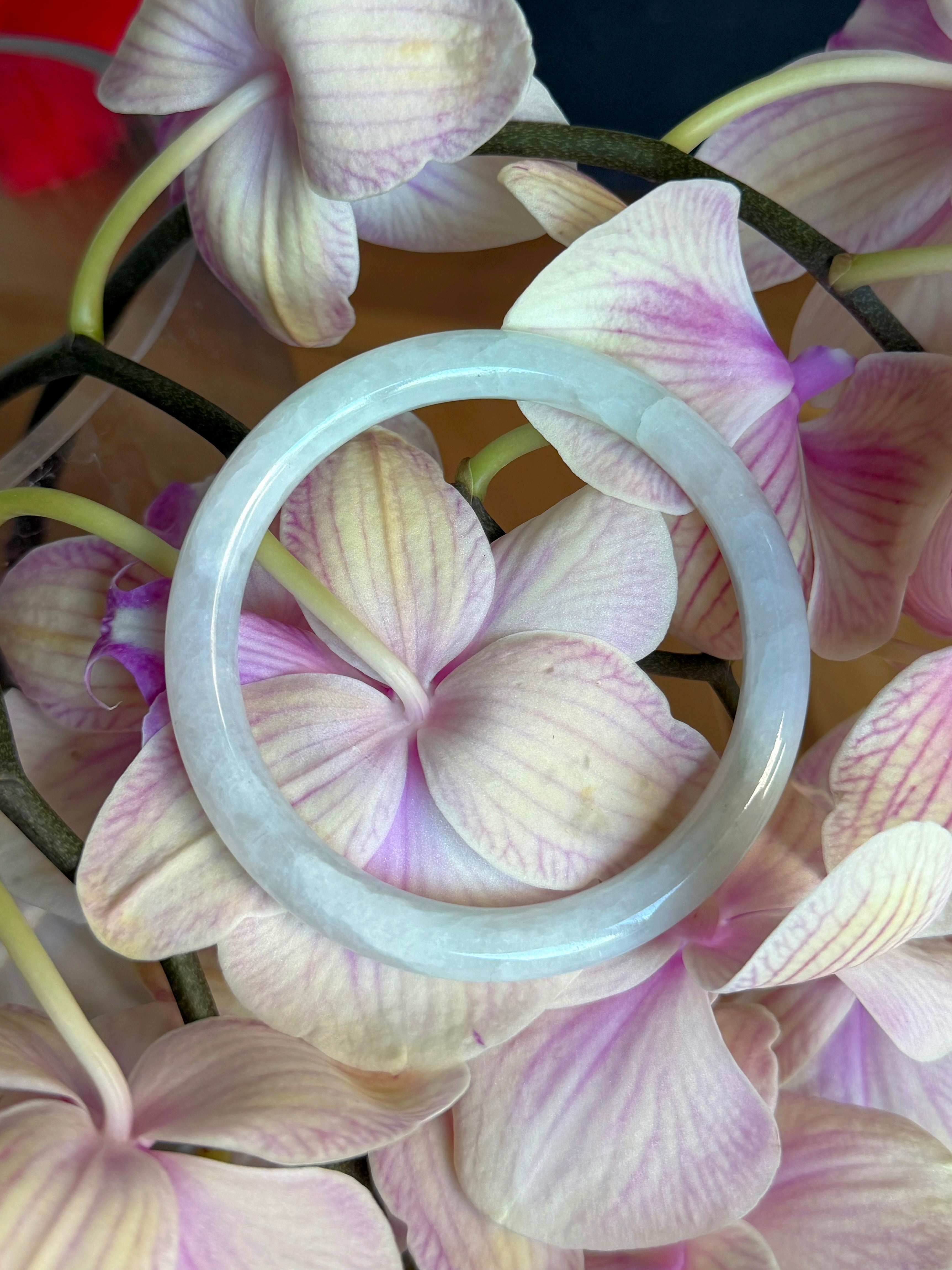 56mm Minty green x lavender jade bangle L