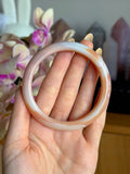Peaches & cream carnelian bangle