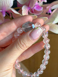 Blue angel feather quartz x rose quartz bracelet