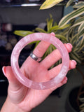 59mm Pink Shimmering Rose Quartz Bangle E