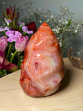 Chunky Strawberry Cream Swirls Carnelian Flame