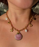 Hyacinth Sea Goddess Charm Necklace