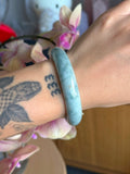 59mm seafoam blue jade bangle I