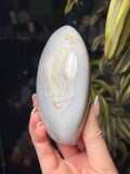 Banded Baby Blue Orca Agate Freeform