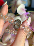 Angel feather quartz x rose quartz bracelet