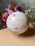 White Garden Orbicular Jasper Sphere