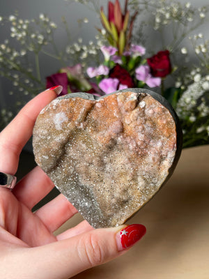 Rare Rainbow Amethyst Heart