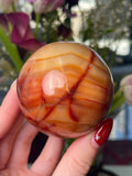 Sunset Peach Carnelian Sphere