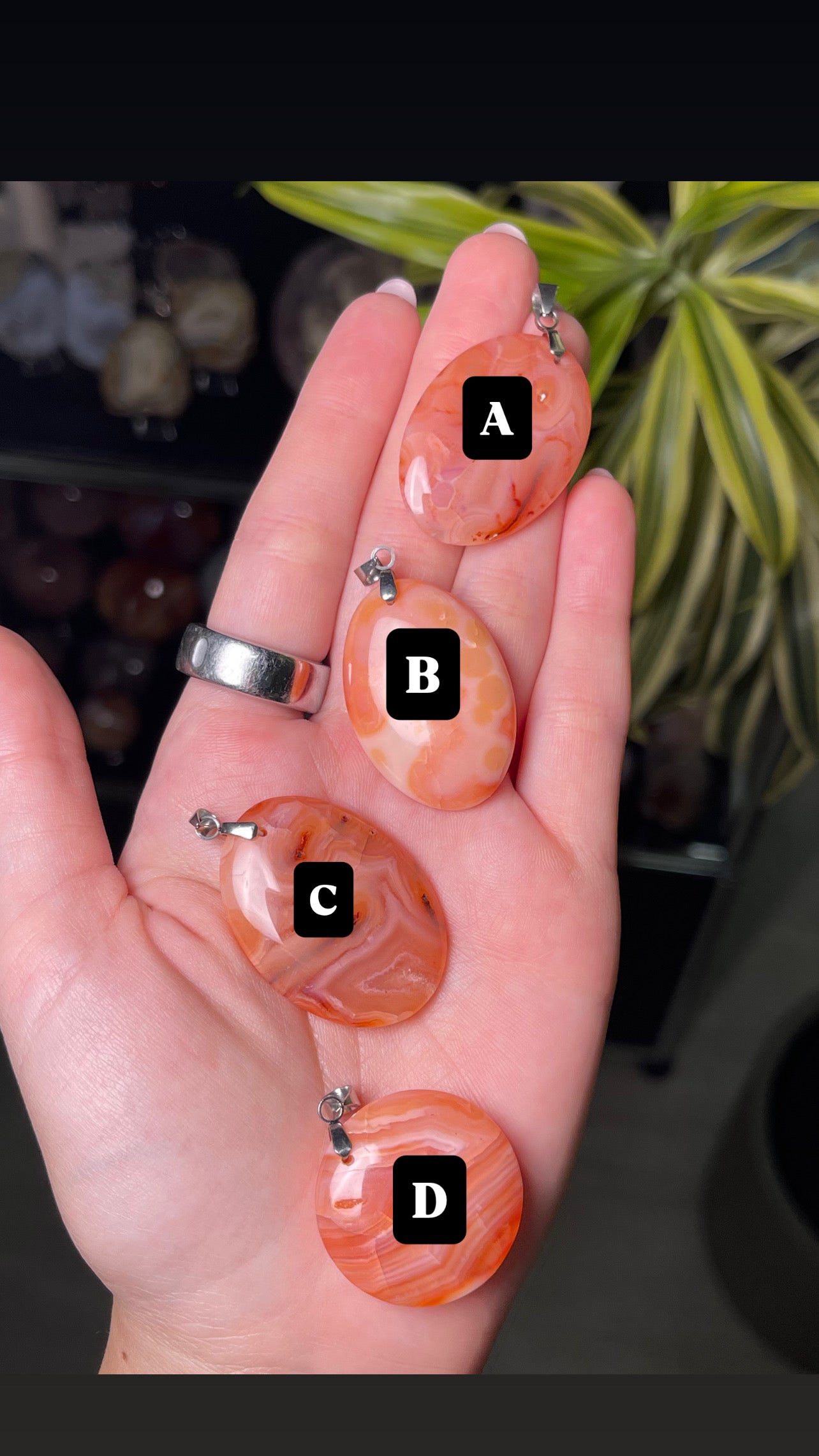 Peachy Carnelian x Sterling Silver Pendant