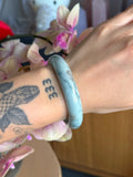 59mm seafoam blue jade bangle I