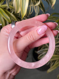 61.5mm Peachy-toned Rose Quartz Bangle F