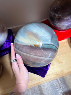 XXL Fairy-Core Polychrome Jasper Sphere