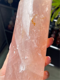 Statement Shimmering Rose Quartz Tower