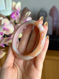 Peaches & cream carnelian bangle