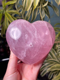 Large Lilac Rose Quartz Heart