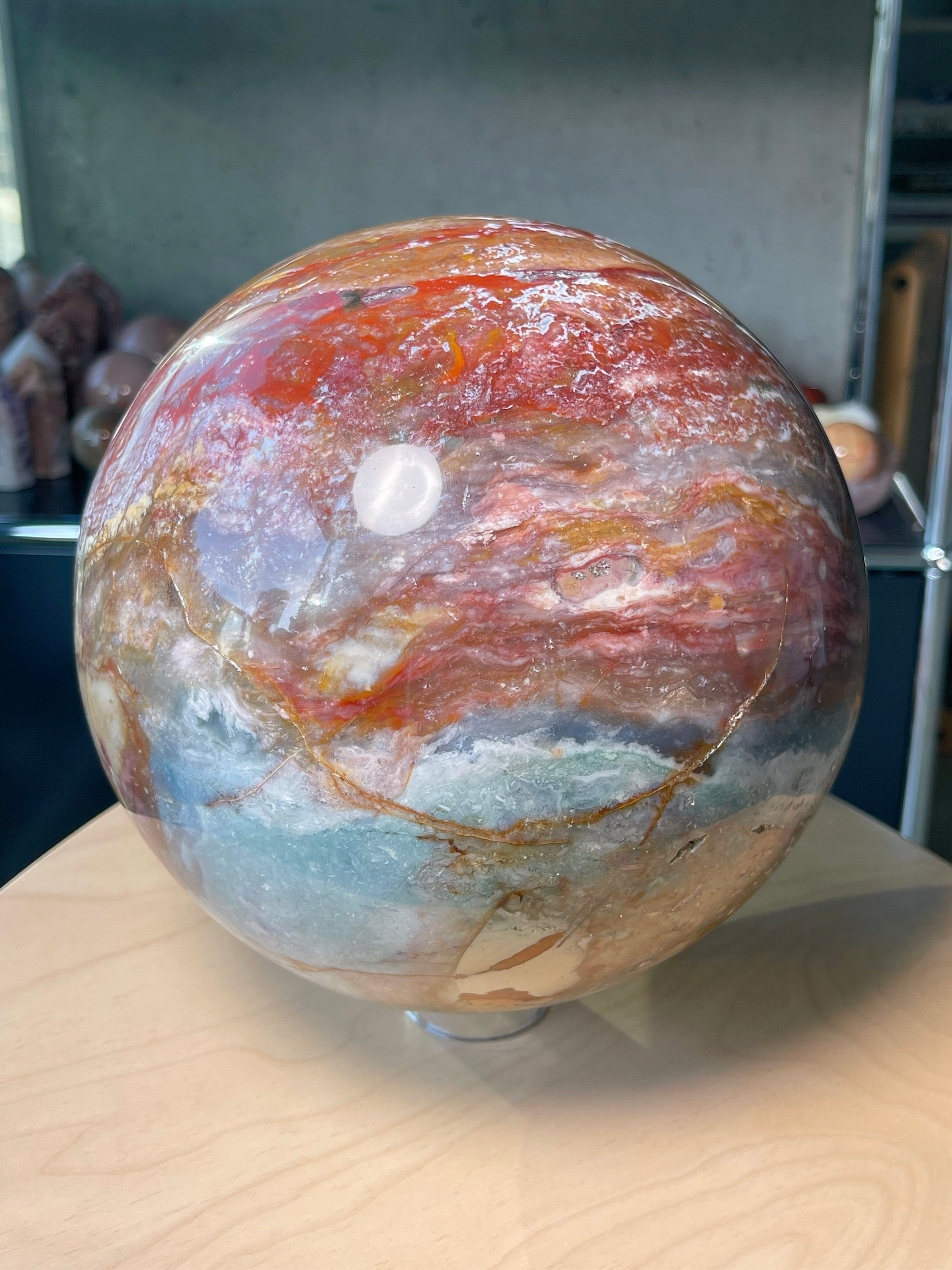 20lb Rainbow Sea Jasper Planet