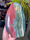 Rainbow Teal & Strawberry Sea Jasper Freeform
