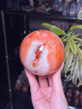 Special Pastel Peachy Carnelian x Quartz Sphere