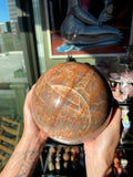‘Full Moon’ Peach Moonstone Sphere