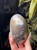 Beige Orca Agate Freeform w/ Sugar Quartz