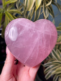 Large Lilac Rose Quartz Heart
