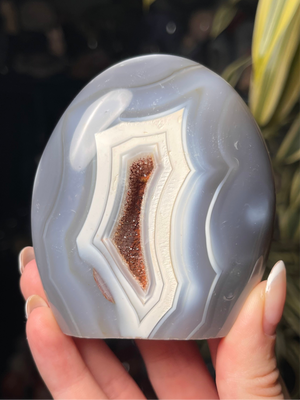 Orca Agate Freeform w/ Quartz Center