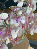 Fairy-dust rainbow tourmaline beaded necklace