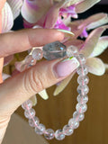 Blue angel feather quartz x rose quartz bracelet