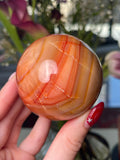 Sunset Peach Carnelian Sphere