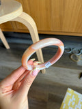 Peaches & cream carnelian bangle