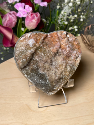 Rare Rainbow Amethyst Heart