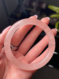 61.5mm Peachy-toned Rose Quartz Bangle F
