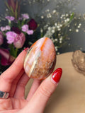 Baby Pink Carnelian x Quartz Eggie