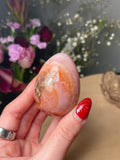 Baby Pink Carnelian x Quartz Eggie