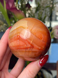 Sunset Peach Carnelian Sphere