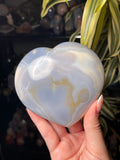 Blue Orby Orca Agate Heart