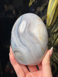 Banded Baby Blue Orca Agate Freeform