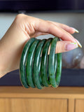 Emerald green nephrite jade bangle