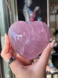Large Lilac Rose Quartz Heart
