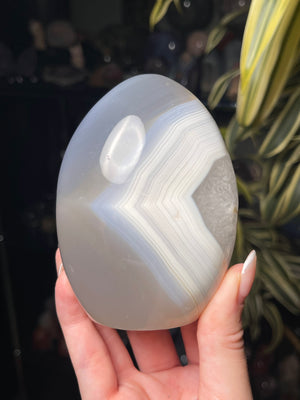 Orca Agate x Quartz Freeform