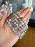 Green cherry blossom flower agate bracelet