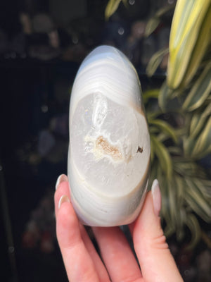 Orca Agate x Quartz Freeform