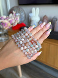 Green cherry blossom flower agate bracelet