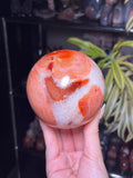 Special Pastel Peachy Carnelian x Quartz Sphere