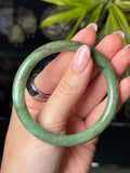 57mm Forest Green Burmese Jade bangle