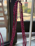 Crimson plum garnet necklace
