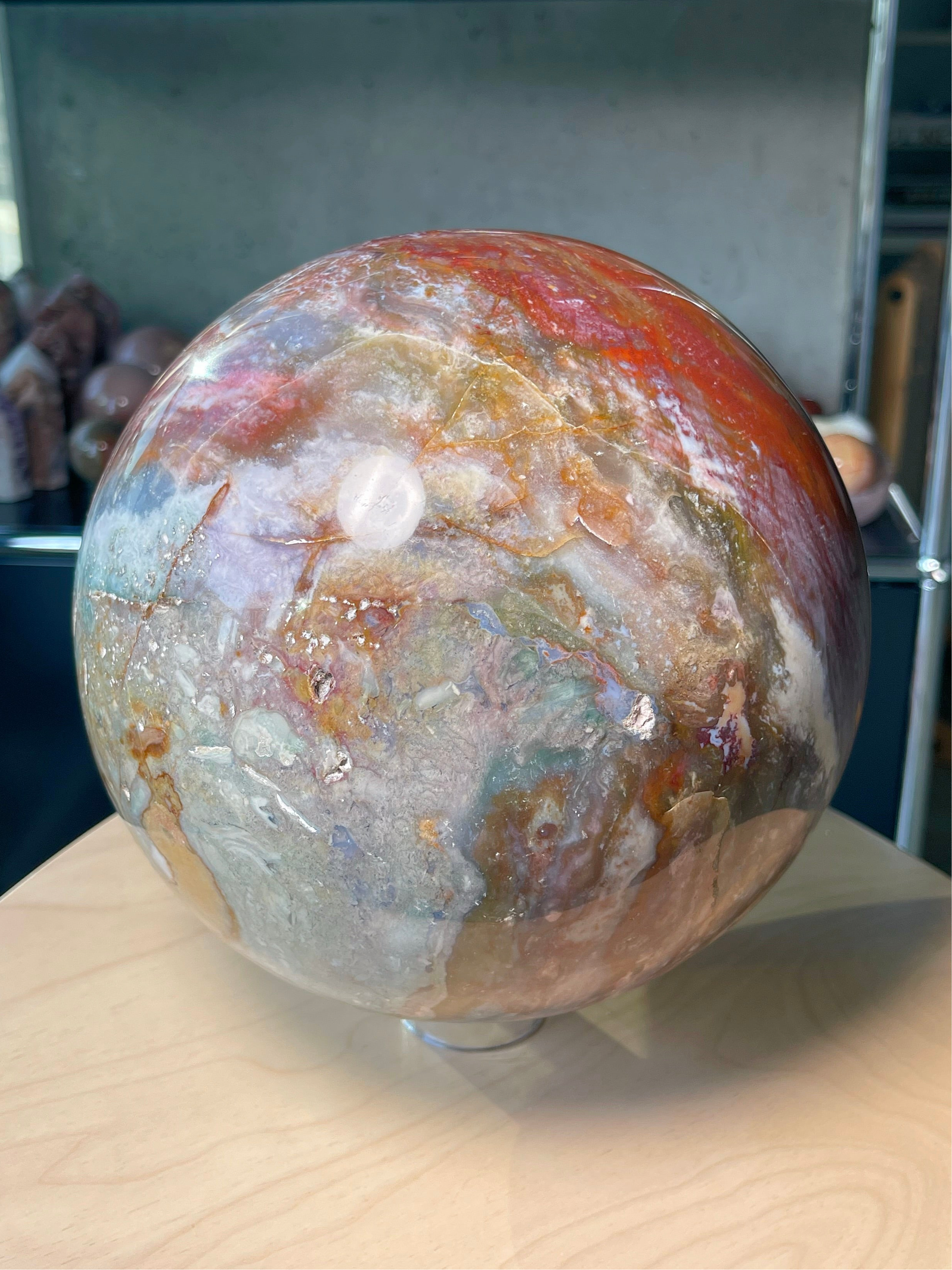 20lb Rainbow Sea Jasper Planet